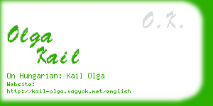 olga kail business card